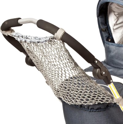Universeel Net - Kinderwagen Tas - Baby Benodigdheden - Eenvoudige Bevestiging - 34 x 32 cm - Grijs