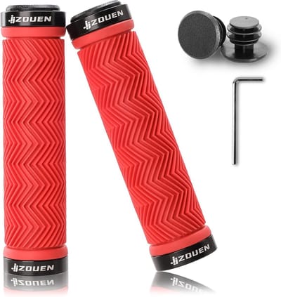 Set Fietsstuur Handvatten 130mm - Ergonomische Grip met Dubbele Lock-On voor MTB, BMX en Scooter