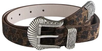 Western Riem - Luipaard Bruin | Riemlengte 70-90 cm | Furry Imitatieleer | Fashion Favorite