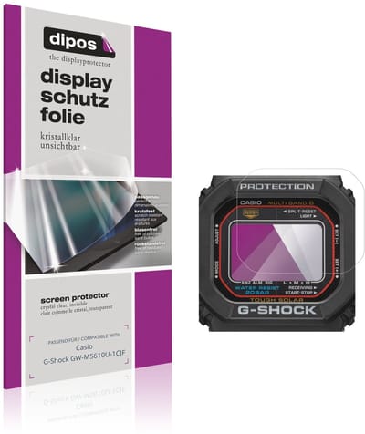 dipos – 6x Beschermfolie geschikt voor Casio G-Shock GW-M5610U-1CJF | Krasbestendige & heldere Screenprotector Ultra-Thin