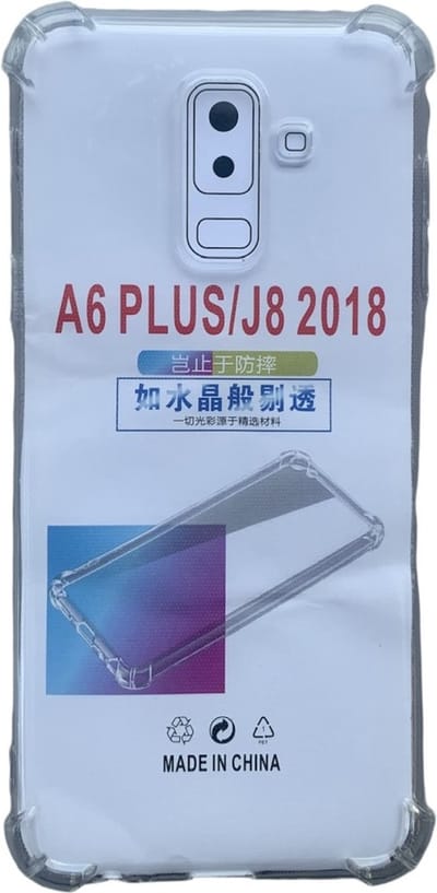 Anti Shock silicone back cover Geschikt voor Samsung Galaxy A6 Plus/Transparant hoesje