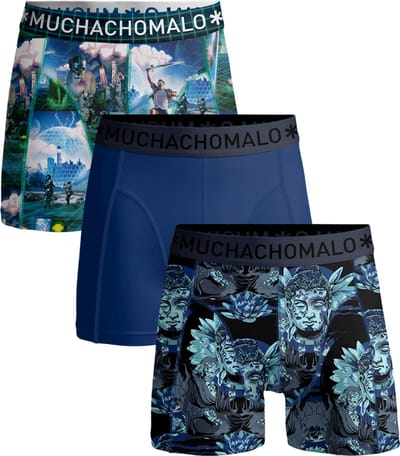 Muchachomalo Heren Boxershorts 3 Pack - Normale Lengte - S - 95% Katoen - Mannen Onderbroek met Zachte Elastische Tailleband