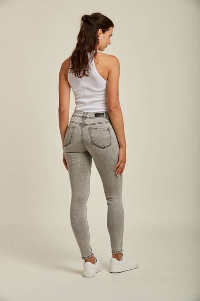 Broek Toxik3 normale taille jog slim grijs