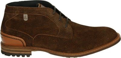 Floris van Bommel - CREPI 13.11 - Vrije tijd half-hoogHeren veterschoenHeren sneakers - Kleur: Cognac - Maat: 42