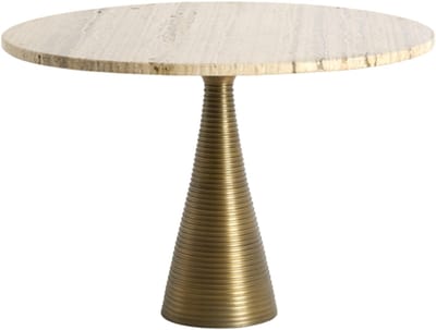 Light&living Salontafel Ø60x40 cm BAHIA zand travertin+antiek brons