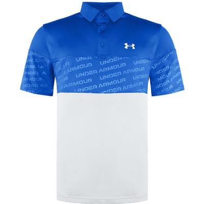 Under Armour Playoff 2.0 Geblokt Heren Blauw/Wit Poloshirt