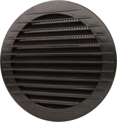 Ventilatierooster - Afvoerrooster Baksteenrooster - Natuurlijke Ventilatie - Geïntegreerde Insectenbescherming - Ø 125 mm - Bruin