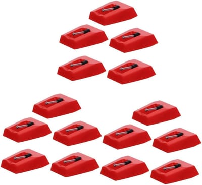Vervangingsnaalden Platenspeler - Naalden Set - Muziek Luisteren - Hoge Respons - 15 Stuks - Rood