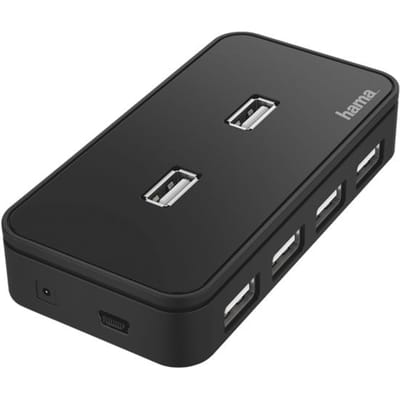Hama USB-hub 7-poorts USB 2.0 480 Mbit/s Incl. Kabel En Netadapter