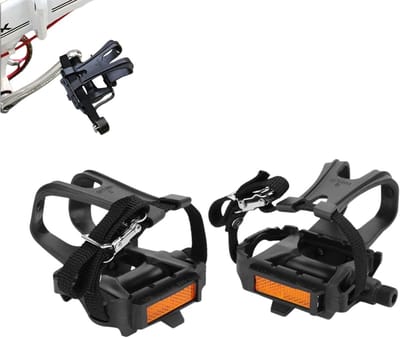 Pedalen met Clips en Straps, Antislip Ontwerp, Ideaal voor Fietsen, Spinning en Mountainbiken