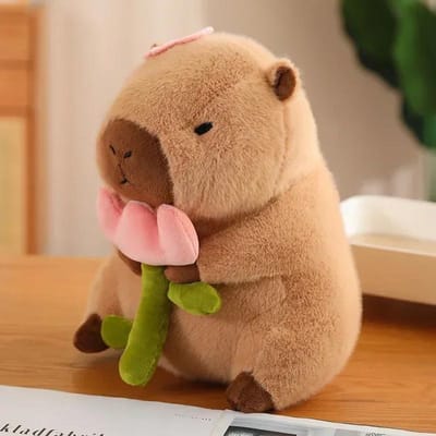 Kawaii Anime Capybara Brood Pluche Speelgoed Creatieve Knuffeldieren Capybara Toast Pop Meisje Verjaardagsspeelgoed Vriendin Schattig Cadeau 30cm