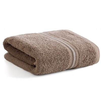 Luxe Katoenen Badhanddoek Tris 70x140 cm - Donker Beige