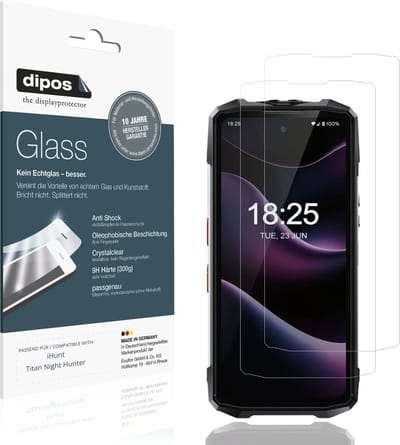 dipos – 2x Pantserfolie geschikt voor iHunt Titan Night Hunter | 9H Screenprotector