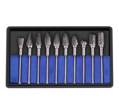 OmGoods - Dailygoody - Tungsten Carbide Burr Set - 10-delige set - Voor slijpen en graveren - Professioneel - Voor polijsten - Geschikt voor hout en metaal - Ho