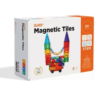 Magnetic Tiles - Magnetisch Speelgoed - 60 stuks - Constructie speelgoed - Magnetische tegels - Speelgoed 3-12 jaar