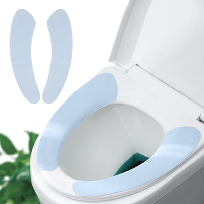 WC-stoelbekleding - Zachte Toiletzitting - Comfortabel Zitten - Zelfklevend Verstelbaar - 38 x 11 cm - Blauw