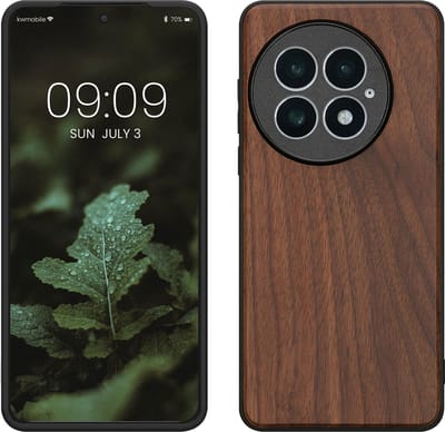 kwmobile telefoonhoesje geschikt voor OnePlus 13 - Hoesje met bumper in donkerbruin - Backcover - hout