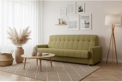 Hoekbank L-vorm met opbergruimte & kruk 4-zits – Modulaire bank wit – Ruimtebesparende bank met ligfunctie – 255 x 130 x 116 cm – Pauwhome