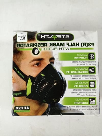 P3 Masker Stofmasker - M/L Maat - HEPAC Vervangbare Filters - 9999% Deeltjesfiltratie - Luchtfilter Masker
