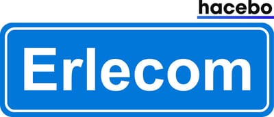 Hacebo - Plaatsnaam Sticker - 29x10 CM - Erlecom sticker - Verkeersborden sticker - grappige cadeaus - Erlecom