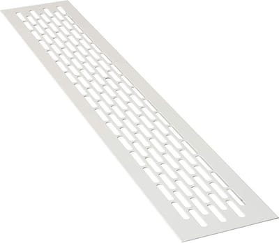 Rechthoekig Aluminium Ventilatie Rooster 48x8 cm Wit Afvoerluchtrooster