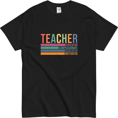 T-shirt Teacher Educator - Dames en Heren - Tekst en Motivatie - Zwart - S