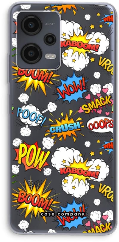 Case Company® - Hoesje geschikt voor Xiaomi Redmi Note 12 hoesje - Pow Smack - Soft Cover Telefoonhoesje - Bescherming aan alle Kanten en Schermrand