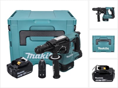 Makita DHR 243 T1J accuboormachine 18 V 2,0 J SDS plus Brushless + 1x accu 5,0 Ah + Makpac - zonder oplader