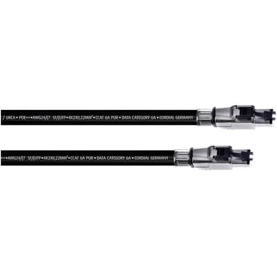 Cordial 15610 RJ45 Netwerkkabel, patchkabel CAT 6A SF/UTP 2.00 m Zwart PUR-mantel 1 stuk(s)