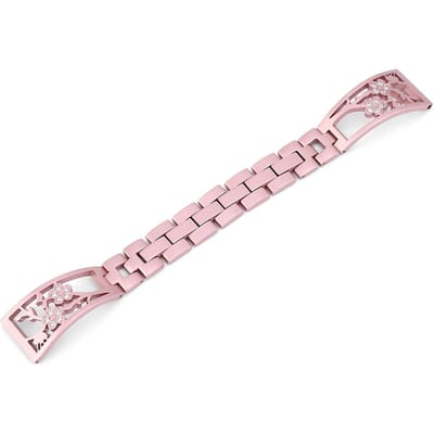 Modieuze Dames Roestvrijstalen Polsband voor Fitbit Versa Armband Smartwatch BandRoségoud white
