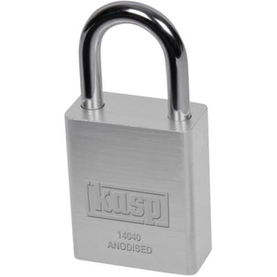 Kasp K14040SILD Hangslot 38 mm Verschillend sluitend Zilver