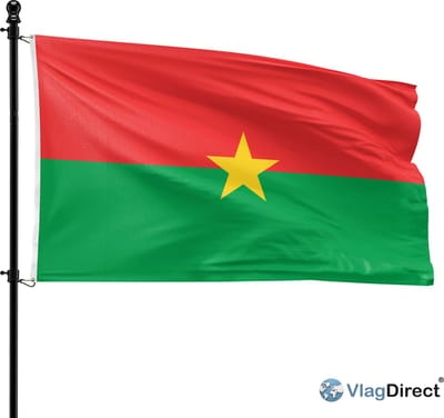 VlagDirect - Burkinese vlag - Burkina Faso vlag - 90 x 150 cm.
