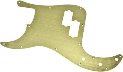 Moderne 13-gaten aluminium geanododiseerde Precision Bass pickguard voor Fender P Bass in goud - Hoogwaardige Bescherming en Stijl