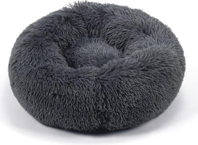 Beeztees Yali - Hondenmand - Pluche - Fluffy - Grijs - Diam. 60 cm
