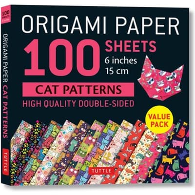 Origami Paper 100 Sheets Cat Patterns 6" (15 Cm)