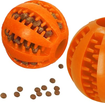 Springos Hondenspeeltje - Hondenbijtring - Rubber - Tandheling - Oranje