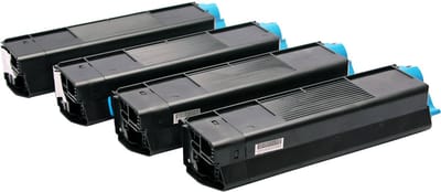 Set 4x ABC huismerk toner geschikt voor Oki C610 C610CDN C610DM C610N C610DN C610DTN C 610 C 610CDN C 610DM C 610N C 610DN C 610DTN