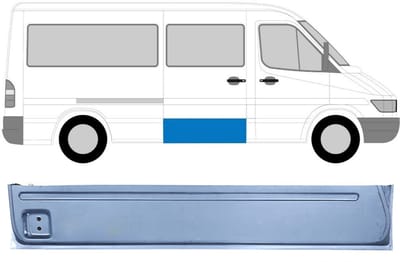 Schuifdeur reparatiepaneel binnen voor Mercedes Sprinter 1995-2006 / Rechts