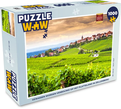 Puzzel Gewassen worden verbouwd op het platteland in Zellenberg - Legpuzzel - Puzzel 1000 stukjes volwassenen