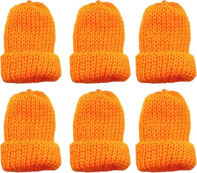 Set van 6 kleurrijke gebreide eierwarmers voor ontbijt