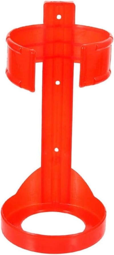 Brandblusser Houder - Wandmontage Beugel - Veiligheid Thuis - Stevige Kunststof Constructie - 18.5 x 9 cm - Rood