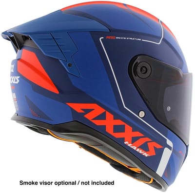 Axxis Hawk SV Evo Integraal helm Spear C5 mat blauw rood