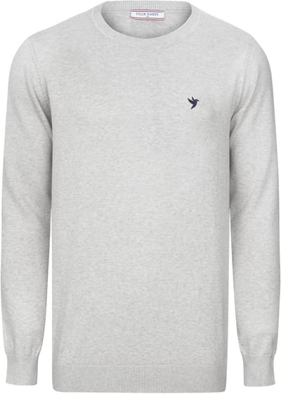 Felix Hardy Sweater Met Ronde Hals - Trui 100% Katoen Heren Grijs - 2Xl