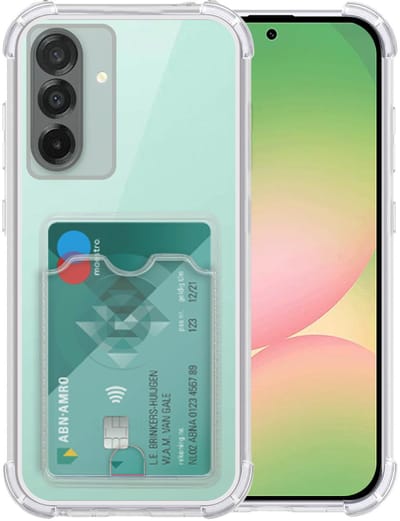 Transparant hoesje met Pasjeshouder geschikt voor Samsung Galaxy A26 - Shock Proof Case – Kaarthouder