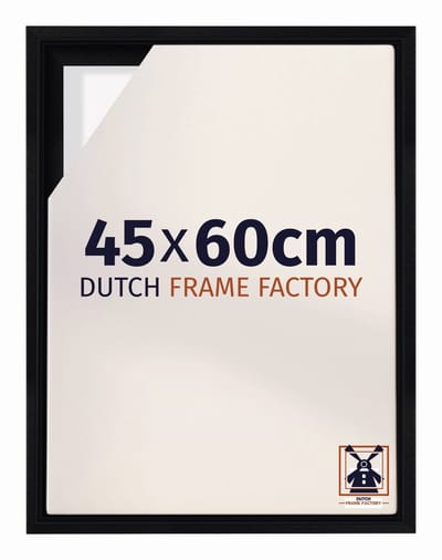 Baklijst 45x60 cm - Zwart Mat - Geschikt voor Canvasdoek - MDF Baklijst Lausanne
