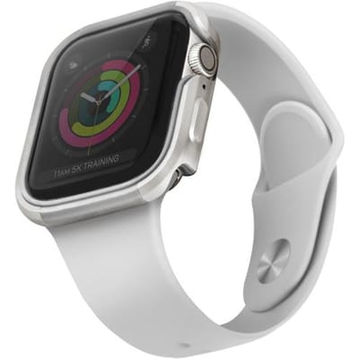 UNIQ - Valencia - Case / Hoesje Geschikt voor Apple Watch SE/6/5/4 - 40 MM - Metallic Zilver