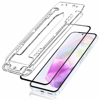 3mk, Screenprotector Gehard Glas geschikt voor Galaxy A56 2 Stuks, Zwart / Transparant