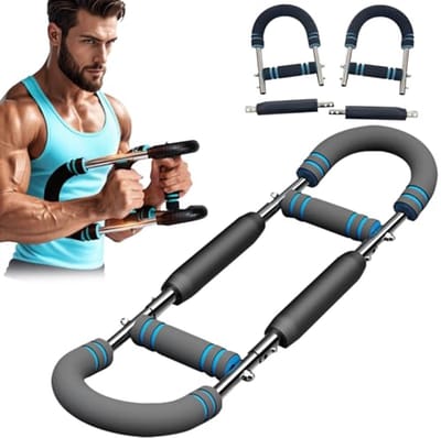 Arm Trainer - Borst Expander - Thuis Fitness - Verstelbare Weerstand - 67x20x18 cm - Zwart