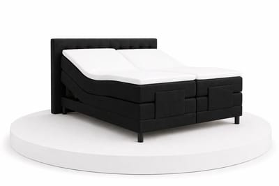 Elektrische Boxspring ErgoLux - 160x200 Compleet - Zwart - BalBedden