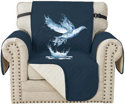 Bankhoes 3 Zits, Katten En Honden Bankhoes Voor Woonkamer, Comfortabel En Duurzaam, Slipcover Universeel Met Zakken, Voor Thuis Met Kinderen En Huisdieren, Berlijns Blauw